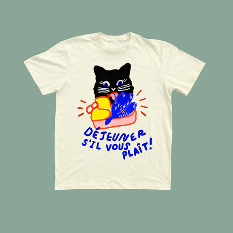 Lunch Please! Unisex Tee - Cream