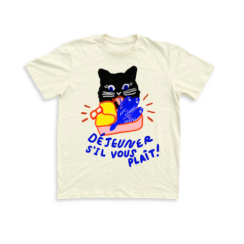 Lunch Please! Unisex Tee - Cream