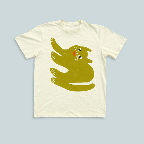 Odin The Cat Tee #2 - Cream