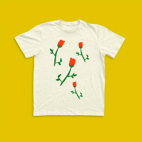 Roses Unisex Tee - Cream