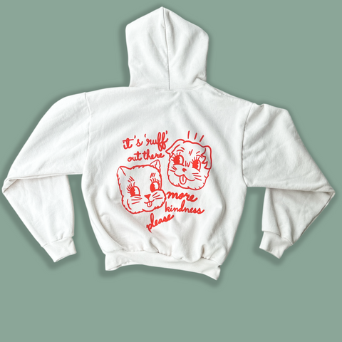 Ruff Out There Zip Hoodie - Cream PREORDER