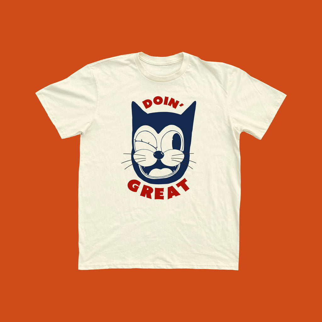"Doin' Great" Tee -Classic Edition Navy & Red © PRE ORDER (8400871686365)