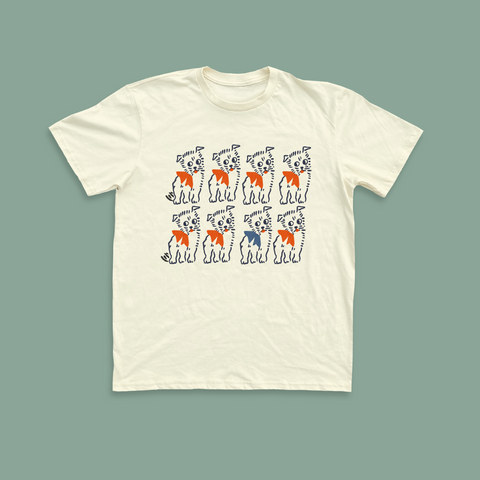 Festive Dog Unisex Tee - Cream PREORDER