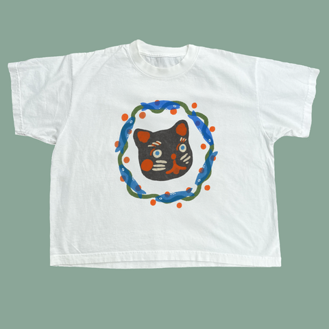 Good Luck Cat Tee - WOMEN’S— Off White PREORDER