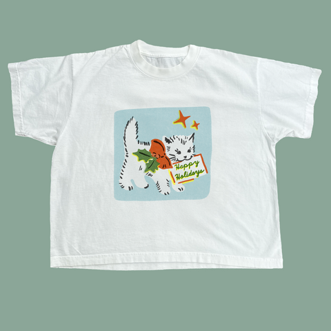 Happy Holidays Tee - WOMEN’S— Off White PREORDER