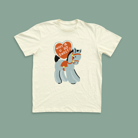 Why R U So Sweet Unisex Tee - Cream PREORDER