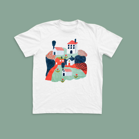 Little Houses Unisex Tee - White