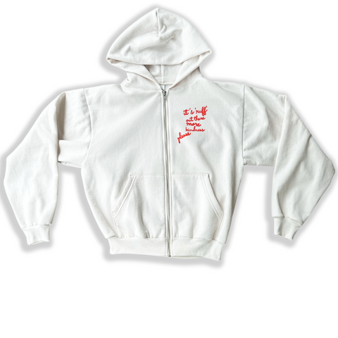 Ruff Out There Zip Hoodie - Cream PREORDER